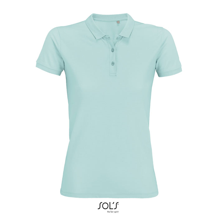 Polo femme coton bio publicitaire 170g - PLANET Bleu Artique
